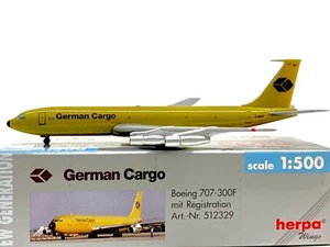 Herpa Wings German Cargo Boeing 707-300F 1:500 D-ABUO 512329 - Picture 1 of 1