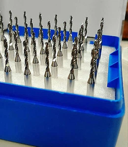 50pcs Carbide Micro Drill Bits 3.175mm x 2.85mm x 12mm CNC PCB Dremel 1/8 Shank - Picture 1 of 4