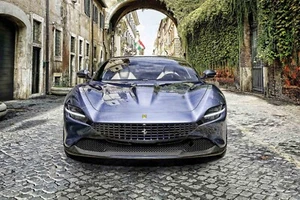Ferrari Roma Supercar Wall Art Giclée foto stampa su tela (#815) - Foto 1 di 4