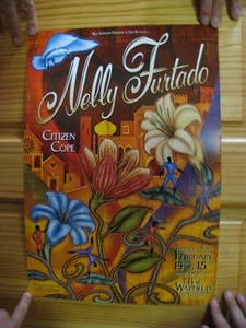 Nelly Furtado Poster Fillmore Flowers With City February 14 15 2002 - Picture 1 of 1