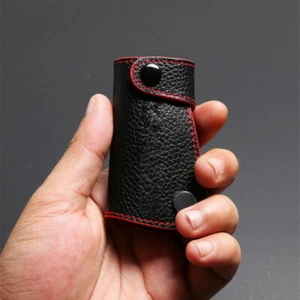 PU-Leder Autoschlüssel Hülle Schlüsselanhänger Brieftasche Halter für Benz W204 - Bild 1 von 12