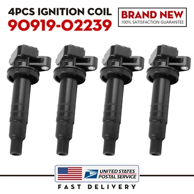 4Pcs OEM Ignition Coil 90919-02239 UF247 For 2000-2005 Toyota Celica GT 1.8L - Image 1 of 4