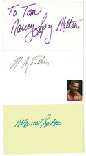 Nancy Lopez, Manuel Soto, Hamdullah Aykutlu autographed index card lot! 7359