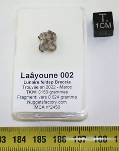 Météorite Lunaire Laâyoune 002 - Feld Breccia (Maroc - 0.624 gramme - 029 **) - Picture 1 of 11