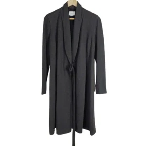 AKRIS PUNTO GUNMETAL GRAY BELTED  MID LENGTH LONG COAT SIZE 10 EUC $1990.00 - Picture 1 of 12