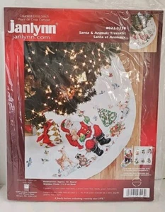 Janlynn Cross Stitch Santa and Animals Christmas Tree Skirt New #023-0218 - Picture 1 of 6