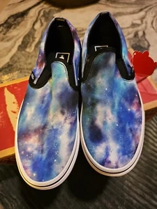 Vans Asher Galaxy Slip On Shoes Sneaker Size 6M 7.5W Galaxy Space Stars - Picture 1 of 6