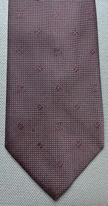 Louis Vuitton Paris Monogram Classic Pink Mens 100% Silk Neck Tie Made in Italy - Picture 1 of 3