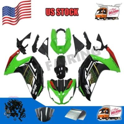 Ajuste de inyección para Kawasaki Ninja 650R ER6F 2012-2016 carenado plástico verde c009 Foto 1 de 4