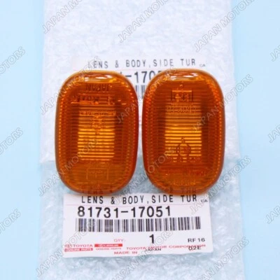 Genuine JDM Toyota MR2 SUPRA CELICA Amber Sidemarker Signal Lamps-2pc 8173117051 - Image 1 of 4