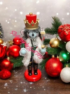 CHRISTMAS WOODEN MOUSE KING NUTCRACKER 8" NEW - Picture 1 of 3