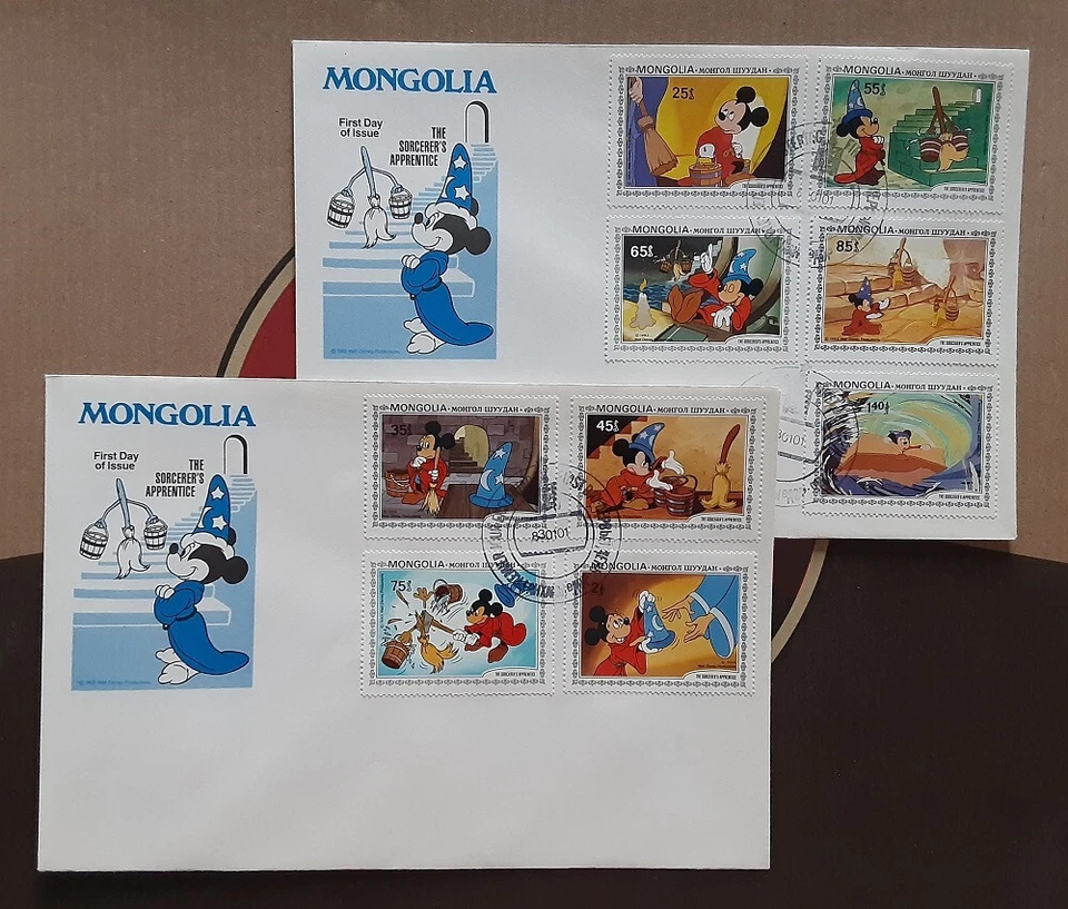 MONGOLIA 1983 Two FDC's Sorcerer Apprentice Superb 3373 - Image 1 of 1