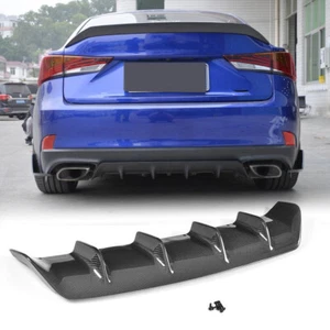 For Lexus IS300 IS350 F Sport Sedan 17-18 Carbon Fiber Rear Bumper Lip Diffuser - Picture 1 of 11