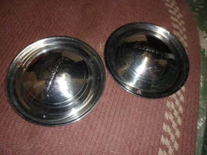 (2) 1949 49 1950 50 plymouth hub cap hubcaps baby moon look rare vintage oem - Picture 1 of 1