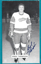 ERROL THOMPSON signed J.D. McCarthy Postcard DETROIT RED WINGS