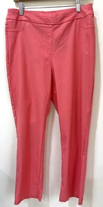 Draper's & Damon's Women's Stretch Pants Size PL Coral Peach 32x27 - Picture 1 of 7