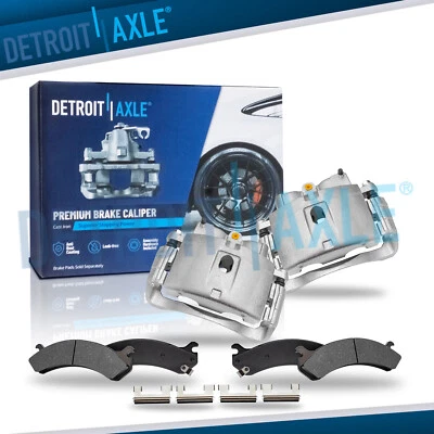 Pinzas de freno de disco delanteras y pastillas de freno para Express Silverado Sierra 2500 3500 HD Foto 1 de 4
