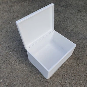 GROSSE HOLZKISTE / SPIELZEUGBOX 40x30x23cm OHNE GRIFF UND DECKEL, IN WEISSER FARBE - Bild 1 von 5