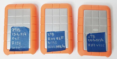 LaCie Rugged 2 TB USB 3.0 + FireWire External Portable Hard Drive HDD - RUFWU3B - Image 1 of 3