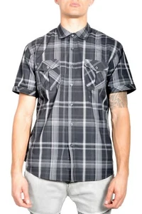 Men's Casual Short Sleeve Checker Shirts - Picture 1 of 2
