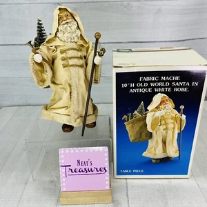 Kurt Adler SANTA WORLD Handcrafted OLD WORLD SANTA Antique White Robe Figurine - Picture 1 of 19