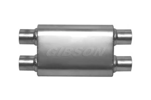 Gibson BM0112 Superflow Dual/Dual Oval Muffler-4x9x14in/3in Inlet/3in Outlet-SS - Picture 1 of 3