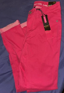 NWT Girls Lee Convertible Super Stretch Skinny Jean Sz 14 Hot Pink - Picture 1 of 6