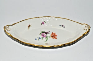 Gebäck Schale, KPM Berlin, Rocaille, Blumen & Schmetterlinge, Goldrand, 26,3 cm - Picture 1 of 8