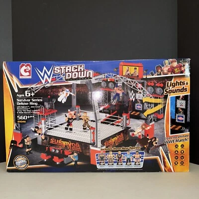 RARE WWE C3 Stackdown Survivor Deluxe Ring Building Set John Cena 21041 NEW  - Image 1 of 4