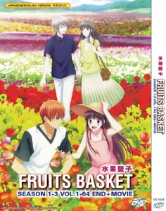 FRUITS BASKET SEASON 1-3 VOL.1-64 END +MOVIE ANIME DVD ENGLISH DUBBED REGION ALL - Picture 1 of 5