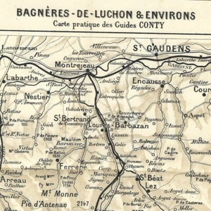 Bagnères de Luchon & Environs - Plan Ville France - Carte ancienne (début 20e) - Picture 1 of 2