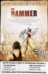 Matt The Hammer Hamill signed Movie Poster UFC RIT Wrestling Deaf Rochester 1/1 - Picture 1 of 1