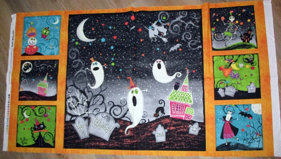 1 panel de costura artesanal de tela de Halloween Darling "Nightmare Manor" Foto 1 de 1