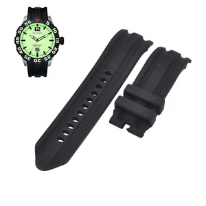 Correa de reloj de goma negra A21514G 24 mm para Nautica - Imagen 1 de 7
