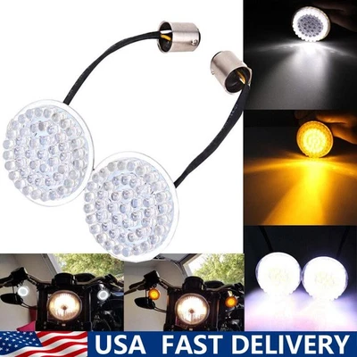 2x LED Turn Signals Lights 1157 Bullet For Harley Touring Road King Street Glide Foto 1 de 4