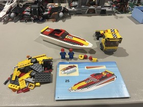 LEGO City: Power Boat Transporter (4643) 99% Complete with Instructions
