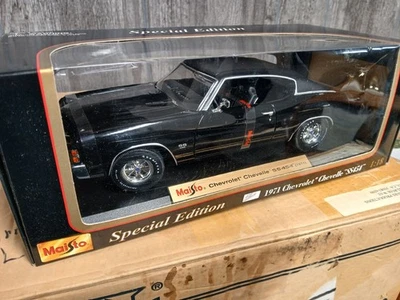 Maisto 1/18 Scale Diecast 31890 - 1971 Chevrolet Chevelle SS 454 - Black - Image 1 of 4