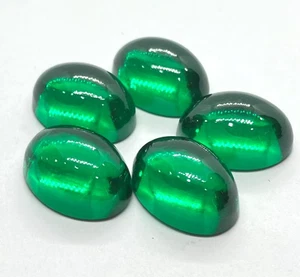 Piedras preciosas sueltas fino ovalado cabujón esmeralda sintética AAA para hacer todas las joyas - Imagen 1 de 18