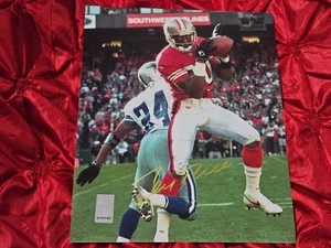 JERRY RICE HAND SIGNED AUTOGRAPHED 8X10 PHOTO SAN FRANCISCO 49ERS W/ HOLO COA - Picture 1 of 5