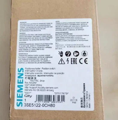 1 Stück Neu Siemens 3SE5122-0CH80 3SE51220CH80 Endschalter Marke Kostenloser Versand - Bild 1 von 4