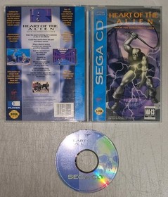 Heart of the Alien (Sega CD, 1994) Complete Registration Card Manual Disc Case