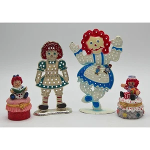 Lot of 4: Raggedy Ann Jewelry Holders, Tnket Boxes, Lapel Pins | Please Read - Picture 1 of 5