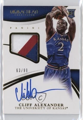 2015 Panini Immaculate Collegiate /99 Cliff Alexander RPA Rookie Patch Auto RC - Image 1 of 2