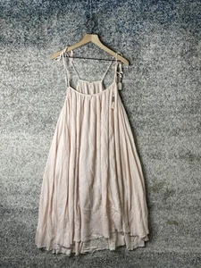 Free People Dress Womens Extra Small Pink Maxi Boho Layered Tassel Strap Summer - Picture 1 of 7