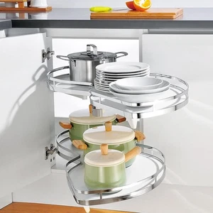 Classic weiß Eckschrank Schwenkauszug Karussell-Doppelregal min. 900mm Schränke - Bild 1 von 8