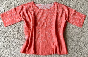 NEU - STEFANEL leichtes Feinstrick Oversize Shirt Sommershirt in orange, Gr. L - Bild 1 von 4