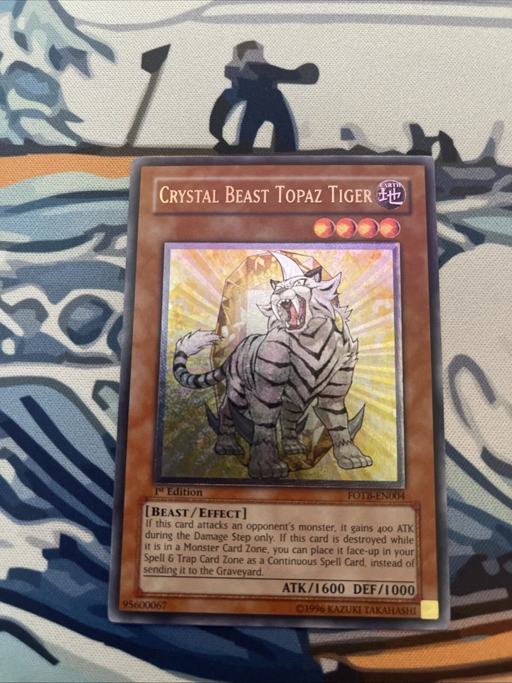 Yugioh Cystal Beast Topaz Tiger Ultimate Rare FOTB-EN004 1st Edition Near Mint - Image 1 of 2