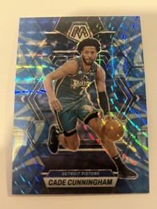2022-23 Panini Mosaic Cade Cunningham Reactive Blue Prizm #6 Detroit Pistons