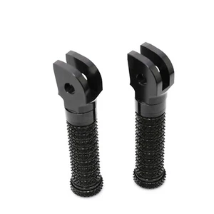RRING Black Grip Front Foot Pegs For Honda NT 700 V DEAUVILLE 06-09 10 11 12 13 - Picture 1 of 5