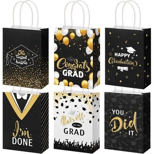 24 Pieces 2024 Graduation Gift Bags Graduation Party Gift Bags with Handles 6... - Picture 1 of 8